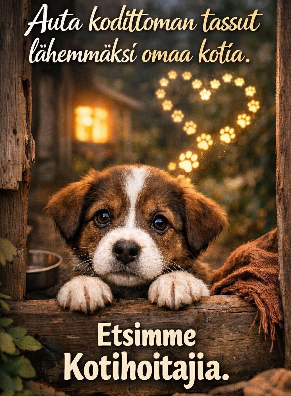 Auta kodittomat tassut lähemmäksi omaa kotia.